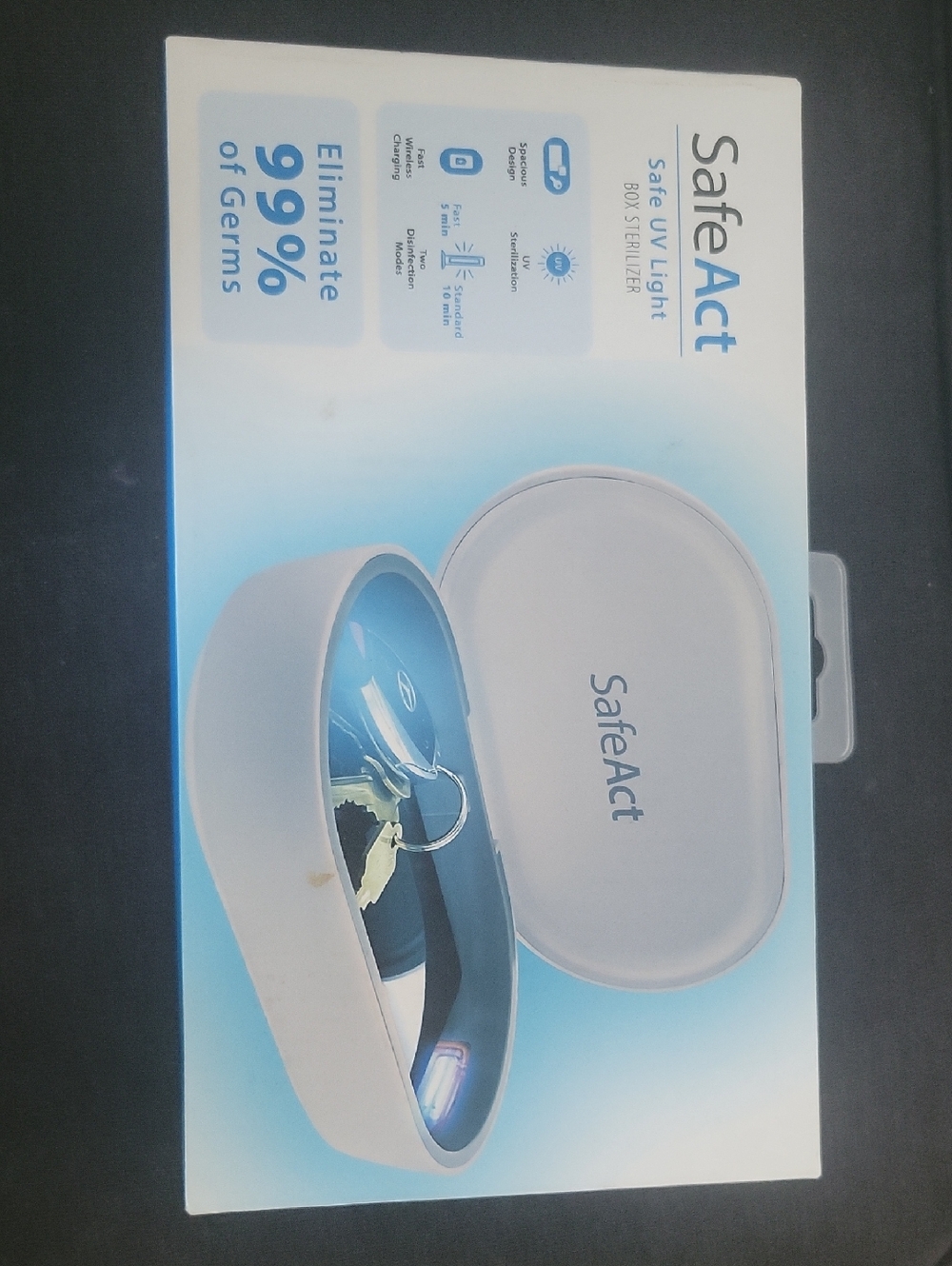 UV Light Sterilizer Box - White/Blue